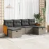Set canapele de grădină cu perne, 6 piese, bej, poliratan GartenMobel Dekor