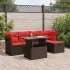 Set mobilier grădină perne 6 piese negru poliratan/lemn acacia GartenMobel Dekor