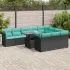 Set canapele de grădină cu perne, 11 piese, maro, poliratan GartenMobel Dekor
