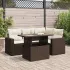 Set mobilier de grădină cu perne, 5 piese, negru, poliratan GartenMobel Dekor