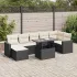 Set mobilier de grădină cu perne, 8 piese gri deschis poliratan GartenMobel Dekor