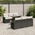Set canapele de grădină cu perne, 7 piese, negru, poliratan GartenMobel Dekor