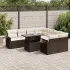 Set mobilier de grădină cu perne, 9 piese, negru, poliratan GartenMobel Dekor