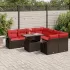 Set mobilier grădină perne 9 piese gri poliratan/lemn acacia GartenMobel Dekor