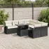 Set mobilier de grădină cu perne, 9 piese, negru, poliratan GartenMobel Dekor