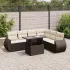 Set canapele de grădină cu perne, 7 piese, maro, poliratan GartenMobel Dekor