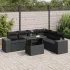 Set canapele de grădină cu perne, 7 piese, negru, poliratan GartenMobel Dekor