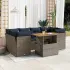 Set canapele de grădină, 7 piese, cu perne, gri, poliratan GartenMobel Dekor