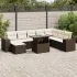 Set canapele de grădină cu perne, 9 piese, maro, poliratan GartenMobel Dekor