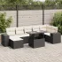 Set mobilier de grădină cu perne, 8 piese gri deschis poliratan GartenMobel Dekor