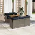 Set mobilier de grădină cu perne, 6 piese, negru, poliratan GartenMobel Dekor