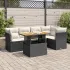 Set mobilier de grădină cu perne, 6 piese, negru, poliratan GartenMobel Dekor