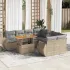 Set mobilier de grădină cu perne, 9 piese, negru, poliratan GartenMobel Dekor