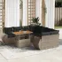 Set mobilier de grădină cu perne, 9 piese, negru, poliratan GartenMobel Dekor