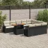 Set canapele de grădină cu perne, 11 piese, bej, poliratan GartenMobel Dekor