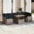 Set mobilier de grădină cu perne, 8 piese, negru, poliratan GartenMobel Dekor