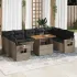 Set canapele de grădină cu perne, 10 piese, negru, poliratan GartenMobel Dekor