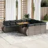 Set canapele de grădină cu perne, 11 piese, bej, poliratan GartenMobel Dekor