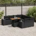 Set mobilier de grădină cu perne, 9 piese, negru, poliratan GartenMobel Dekor