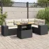 Set mobilier de grădină cu perne, 6 piese, negru, poliratan GartenMobel Dekor