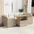 Set canapele grădină cu perne 6 piese bej poliratan/lemn acacia GartenMobel Dekor