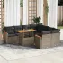 Set mobilier grădină perne 9 piese negru poliratan/lemn acacia GartenMobel Dekor