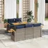 Set mobilier grădină cu perne, 6 piese, gri, poliratan GartenMobel Dekor