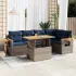 Set mobilier grădină cu perne 6 piese gri poliratan/lemn acacia GartenMobel Dekor
