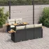 Set mobilier grădină cu perne 6 piese gri poliratan/lemn acacia GartenMobel Dekor