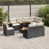 Set mobilier grădină perne 9 piese negru poliratan/lemn acacia GartenMobel Dekor