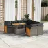 Set mobilier grădină perne 9 piese negru poliratan/lemn acacia GartenMobel Dekor