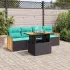 Set mobilier de grădină cu perne, 5 piese,poliratan/lemn acacia GartenMobel Dekor