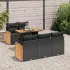 Set mobilier grădină cu perne 6 piese gri poliratan/lemn acacia GartenMobel Dekor