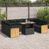 Set mobilier de grădină cu perne, 10 piese, gri, poliratan GartenMobel Dekor