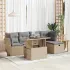 Set mobilier grădină cu perne, 6 piese, gri, poliratan GartenMobel Dekor