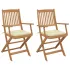 Scaune grădină pliabile, cu perne, 4 buc., lemn masiv de acacia GartenMobel Dekor