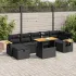 Set mobilier de grădină cu perne, 5 piese, negru, poliratan GartenMobel Dekor