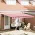 Cortina Retractabilă Manual Verde și alb 400 × 350 cm GartenMobel Dekor