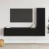 Set comodă TV Pe perete 4 pcs Stejar Negru 130,5 x 30 x 140 cm GartenMobel Dekor
