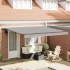 Cortina Retractabilă Manual Verde și alb 400 × 350 cm GartenMobel Dekor