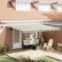 Cortina Retractabilă Manual Roșu și Alb 450 × 350 cm GartenMobel Dekor