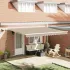 Cortina Retractabilă Manual Roșu și Alb 450 × 350 cm GartenMobel Dekor