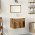 Set de mobilier pentru baie 3 pcs Lemn Vechi Lemn compozit GartenMobel Dekor