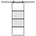 Ușă glisantă cu set feronerie, 76x205 cm, sticlă ESG/aluminiu GartenMobel Dekor