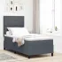 Pat cu arcuri cu saltea cu headboard Negru 100 x 200 cm Catifea GartenMobel Dekor