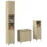 Set mobilier de baie, 3 piese, gri beton, lemn compozit GartenMobel Dekor