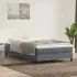Pat box spring cu saltea, gri închis, 100x200 cm, catifea GartenMobel Dekor