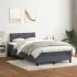Pat box spring cu saltea, gri închis, 180x220 cm, catifea GartenMobel Dekor