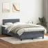 Pat box spring cu saltea, gri închis, 180x210 cm, catifea GartenMobel Dekor