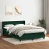 Pat box spring cu saltea, verde închis, 180x220 cm, catifea GartenMobel Dekor